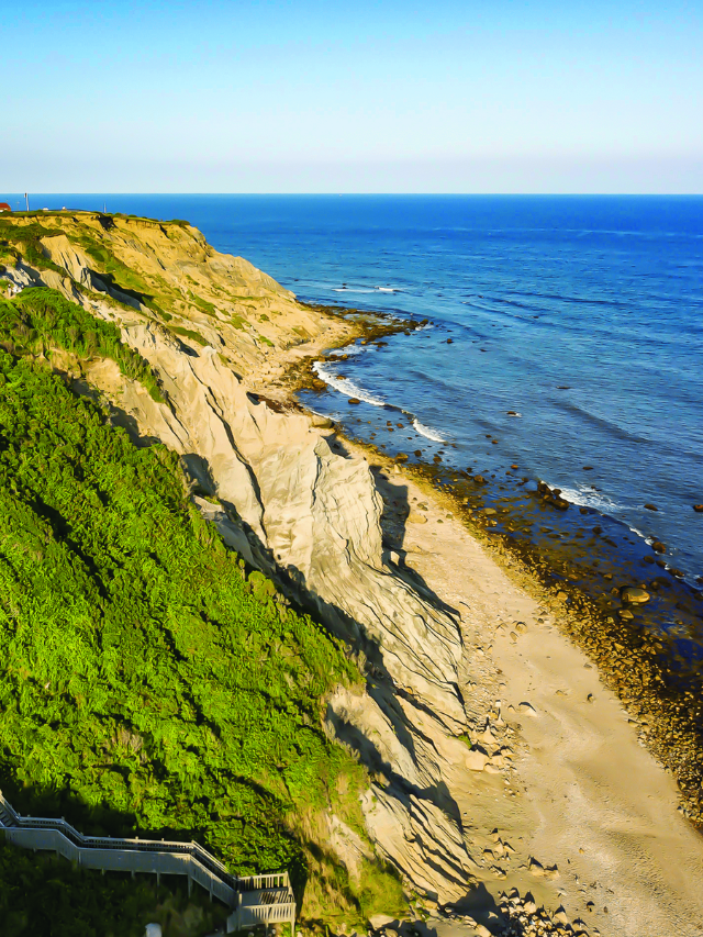 Take a ferry ride to Block Island, a tranquil escape with pristine beaches, rolling hills, and a serene atmosphere.