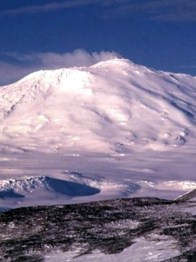 Towering at 12,448 feet, Mount Erebus holds the title of the southernmost active volcano on Earth.