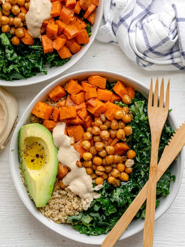  Take your tastebuds on a trip around the world! Explore global flavors with quick and healthy Buddha bowls.  Use brown rice, quinoa, or noodles as a base, then layer on roasted veggies, protein like grilled chicken or tofu, and a flavorful sauce.  Think Thai peanut, Korean BBQ, or Mediterranean lemon-herb dressing.