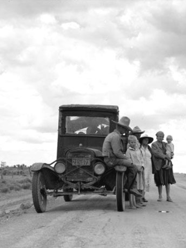  Black and white photos depicting the early construction of the PCH, showcasing the evolving landscape.
