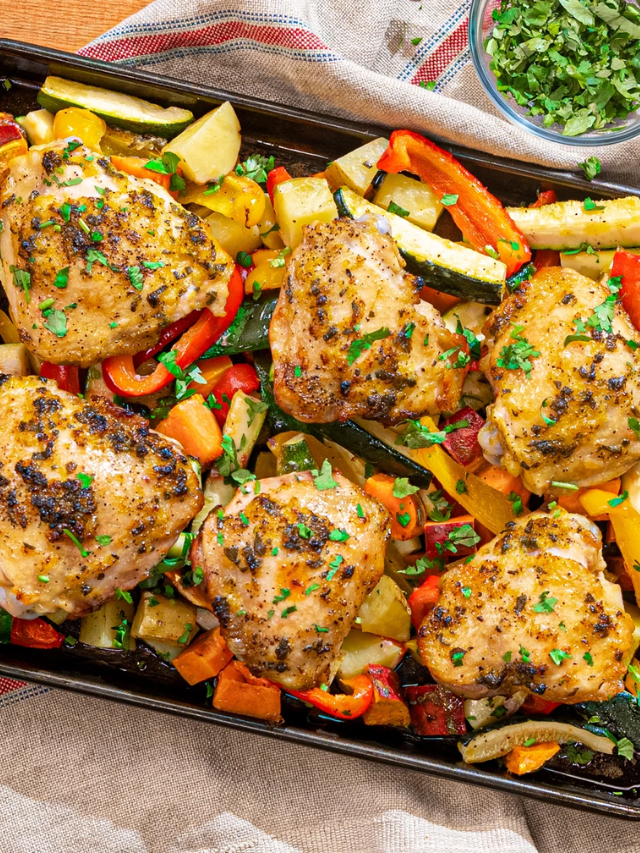 Simplify your Saturday night with a sheet pan dinner. Toss together chicken, fish, or tofu with chopped vegetables, drizzle with olive oil and your favorite seasonings, then let the oven do the work! This frees you up for relaxing or catching up with loved ones.