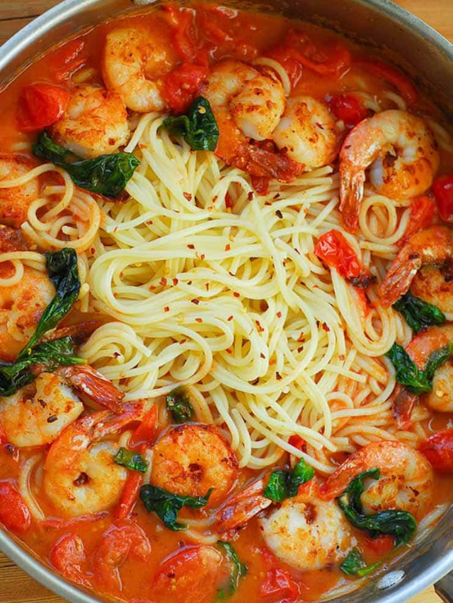 Creamy Garlic Shrimp Pasta
