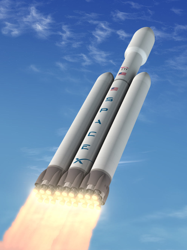 The Super Heavy booster falling back to Earth in the infographic

