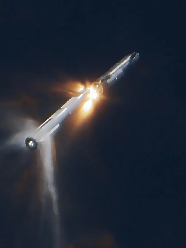 First Stage Separation: Super Heavy Returns to Earth
