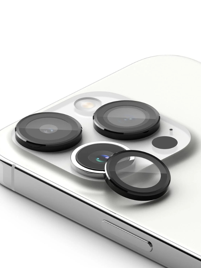  A smartphone with a security camera app icon.
