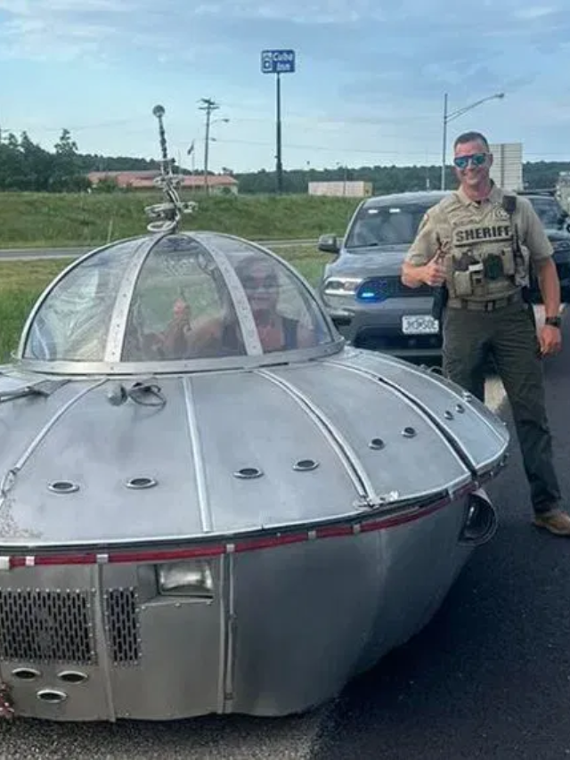 "He was also warned about our strict enforcement of warp speed on the interstate and to keep his phasers on stun-only while traveling," the sheriff's office stated.