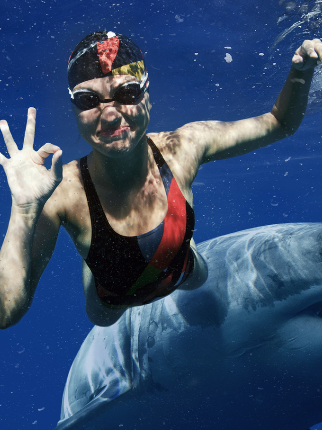 If you're planning on going swimming in the ocean, be aware of your surroundings and be on the lookout for sharks.