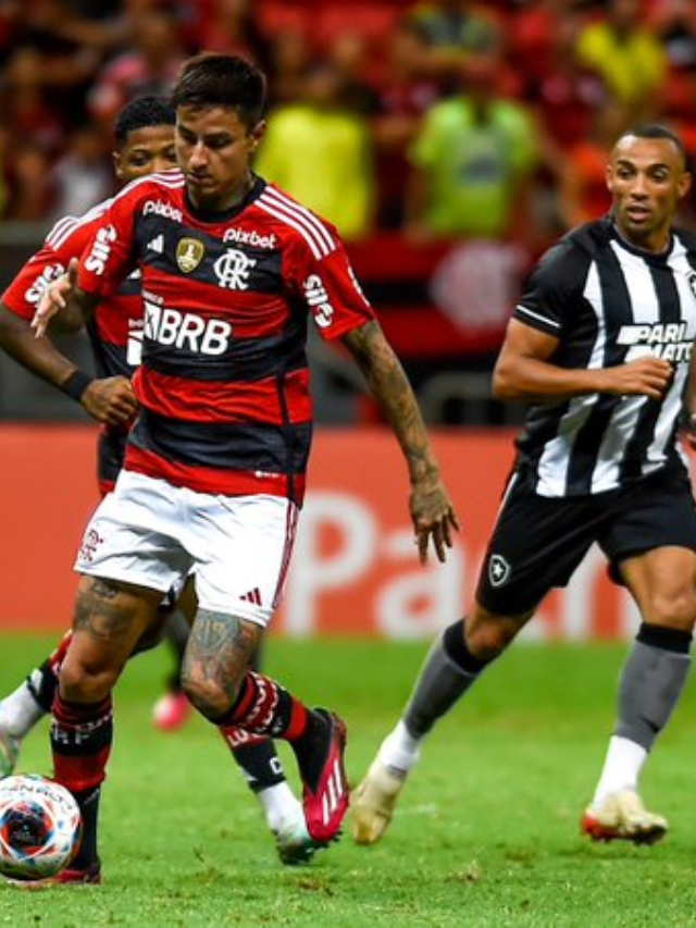 Botafogo players celebrating a goal.

