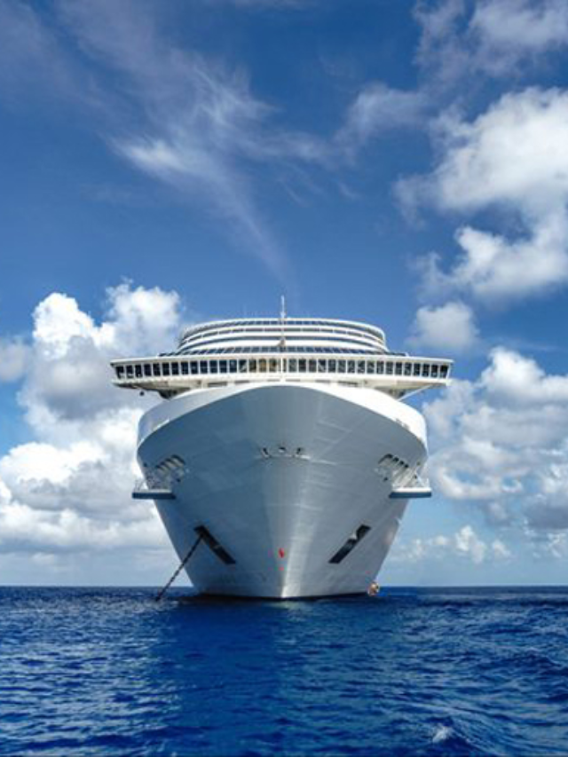  group of passengers celebrating on a cruise ship.
