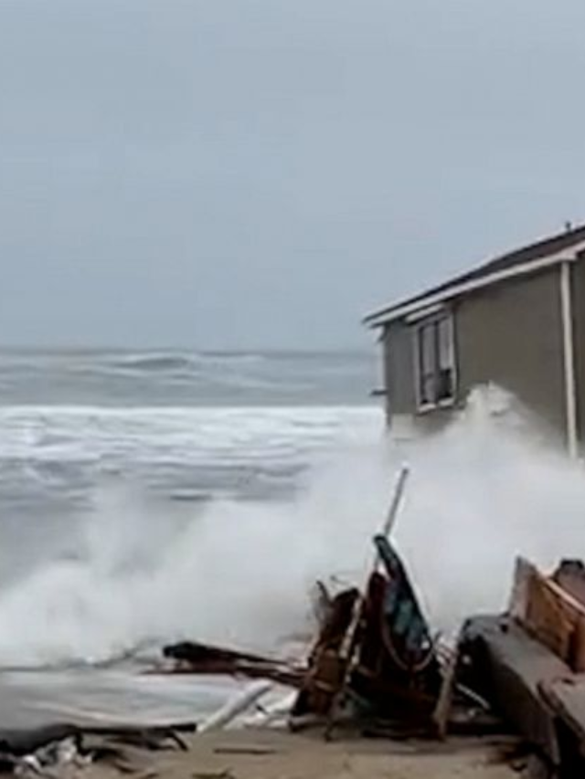 Dramatic Video Captures Outer Banks Home Collapsing Into Ocean
