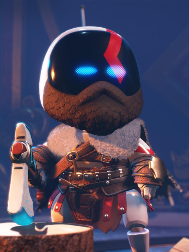 A collage of Astro Bot from different games, showcasing his versatility.
